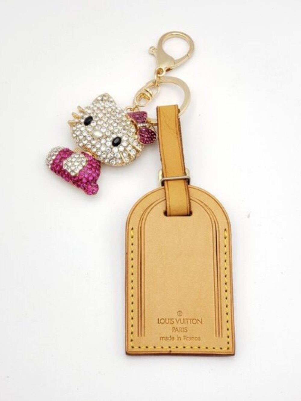 Authentic Louis Vuitton Luggage Nametag with Unbranded Keycharm - Picture 2 of 14